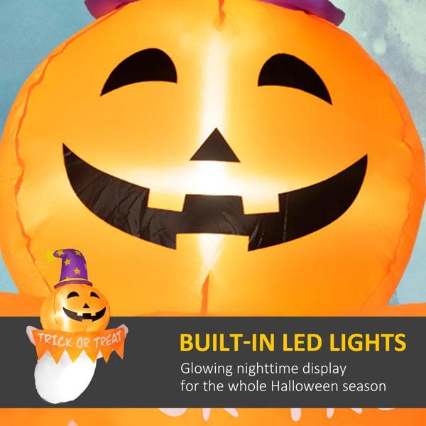 3.5FT Halloween Inflatable Pumpkin with LED Lights – Window Decoration - Monsta Online