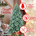 6FT Blue - Green Artificial Christmas Tree — 1390 PE+PVC Tips, Hinged, Full Shape, Metal Stand - Monsta Online