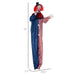 6ft Sound Activated Halloween Animatronic Hanging Clown – Glowing Eyes, Talking Phrases and Creepy Movements - Monsta Online