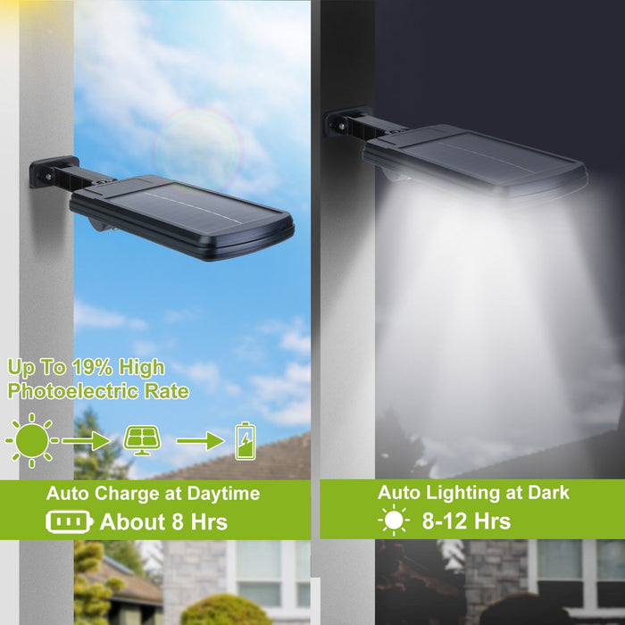 All - Weather Solar Motion Sensor Wall Lights with 100 Bright LEDs - Monsta Online