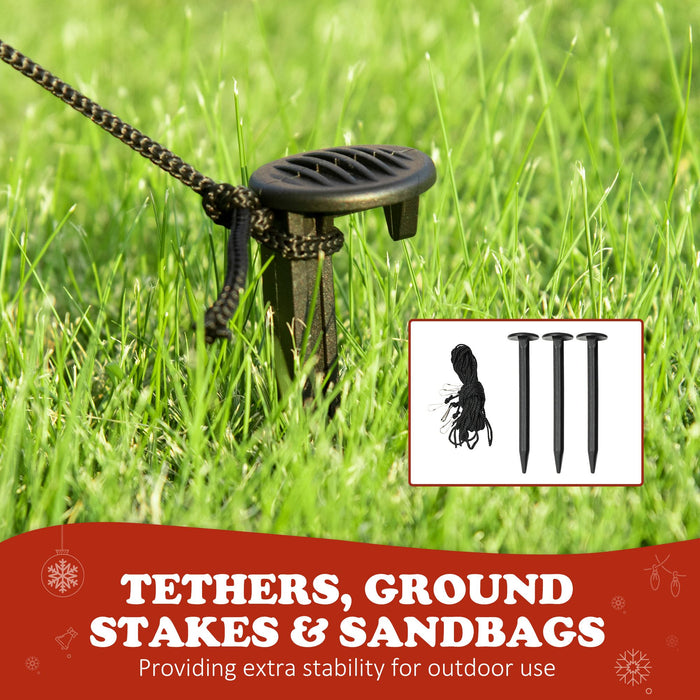 6FT Inflatable Santa Claus with Rotating Magic Ball Light - Outdoor Christmas Decoration - Monsta Online