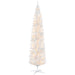 8FT White Pencil Pre - Lit Artificial Christmas Tree — 300 Warm White LEDs, 618 Tips, Slim Space - Saving - Monsta Online