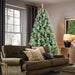 7FT Artificial Christmas Tree — Full, 82 Pine Cones, 1348 Tips, PVC+Hard Needle, Hinged, Metal Stand - Monsta Online