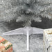 6FT Silver Pencil Artificial Christmas Tree — 390 Tips, Unlit, Slim, Plastic Stand - Monsta Online