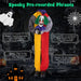 4.5ft Animatronic Halloween Clown – Sound Activated with LED Eyes, Posable Head and Arms, Creepy Phrases - Monsta Online