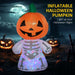 6FT Halloween Inflatable Pumpkin Man Skeleton with LED Lights - Monsta Online