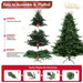 7.5FT Artificial Christmas Tree — Full, 2441 Tips, PE+PVC, Wide Base, Hinged, Metal Stand - Monsta Online