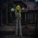 6.1ft Life - Size Animated Circus Clown – Sound Touch Activated with Glowing Eyes and Creepy Laughter - Monsta Online