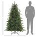 6FT Flocked Artificial Christmas Tree — 1821 Tips, Unlit, Auto - Open Hinged, Wide Full Shape, Metal Base - Monsta Online