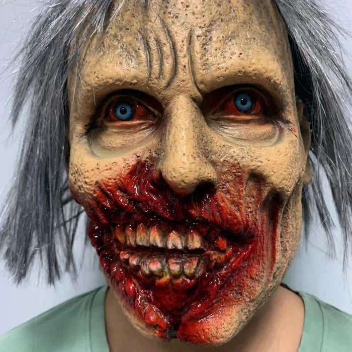 Halloween Scary Zombie Latex Mask – Horror Full Head Costume Prop - Monsta Online