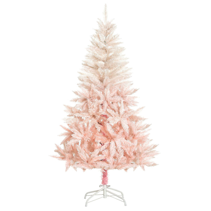 7FT Pink Pencil Artificial Christmas Tree — 1000 Tips, Unlit, Auto - Open, Slim Space - Saving, Metal Stand - Monsta Online