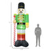 12FT Prelit Inflatable Green Nutcracker Soldier with LED Lights - Outdoor Christmas Decoration - Monsta Online