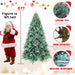 8FT Blue - Green Artificial Christmas Tree — 2458 Tips, PE+PVC, Full Shape, Hinged, Metal Stand - Monsta Online