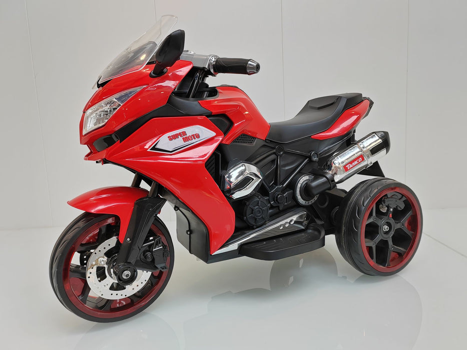 12V Electric Ride - On Motorcycle for Kids - Rechargeable 3 - Wheel Toy with Light - Up Wheels - Monsta Online