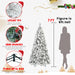 7FT Unlit Snow Flocked Artificial Christmas Tree — 1060 PVC/Pine Needle Tips, Hinged - Monsta Online