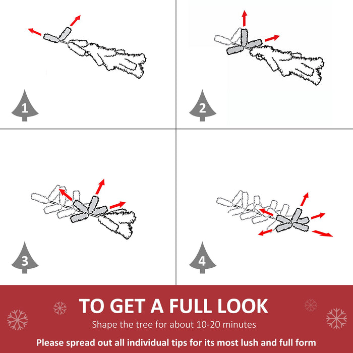 7FT Red Pencil Artificial Christmas Tree — 499 Tips, Unlit, Slim Space - Saving, Plastic Stand - Monsta Online