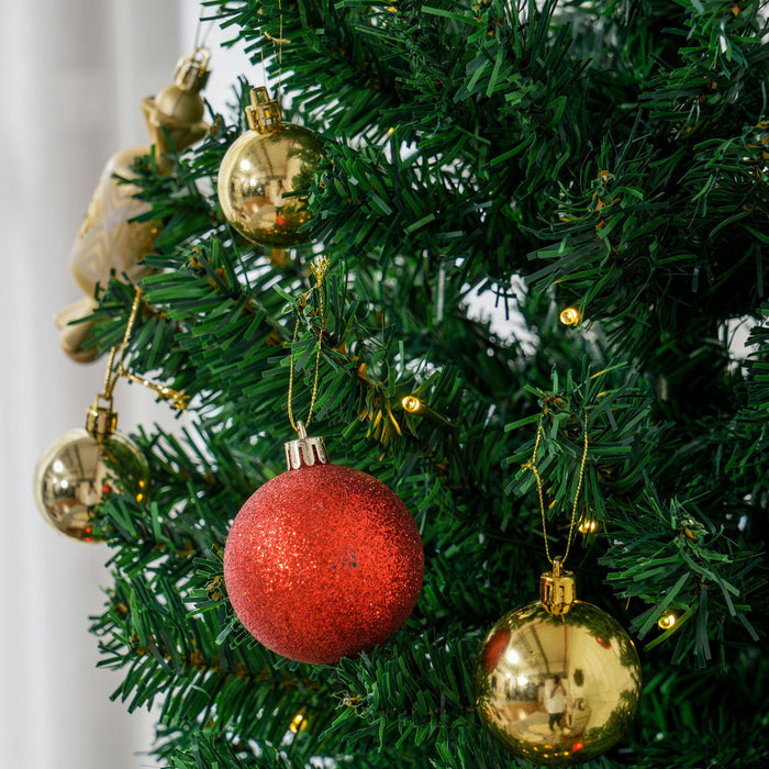 6FT Pre - Lit Artificial Christmas Tree — 250 Warm White LED Lights, 1000 Tips, Hinged, Metal Base - Monsta Online