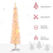 6FT White Pencil Pre - Lit Artificial Christmas Tree — 200 Multi - Color LEDs, 360 Tips, 8 Light Modes, Steel Base - Monsta Online