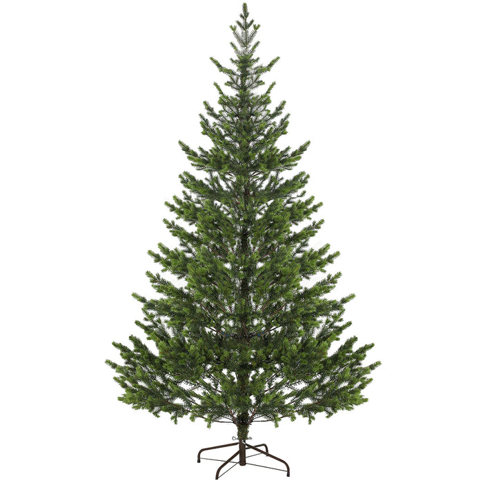 7.5FT Sparse Artificial Christmas Tree — 2901 PE Cedar Tips, Unlit, Hinged, Auto - Open, Steel Base - Monsta Online
