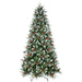 7FT Unlit Snow Frosted Artificial Christmas Tree — 2178 PE/PVC Tips, Pinecones & Berries - Monsta Online