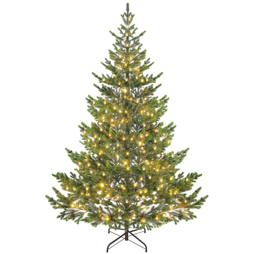 7FT Pre - Lit Sparse Cedar Artificial Christmas Tree — 310 LED Lights, 2931 PE Tips, 11 Modes, Remote - Monsta Online