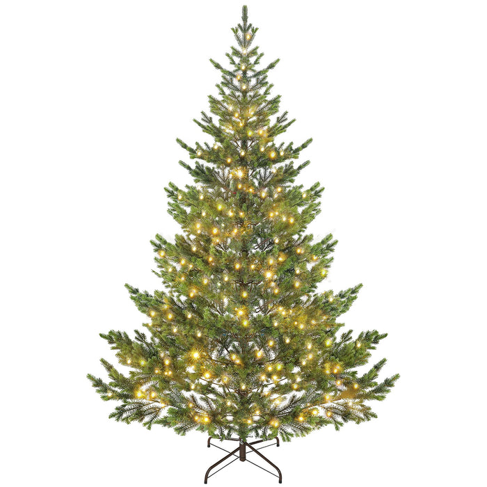 7FT Pre - Lit Sparse Cedar Artificial Christmas Tree — 310 LED Lights, 2931 PE Tips, 11 Modes, Remote - Monsta Online