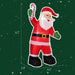 8FT Prelit Inflatable Santa Claus with Candy Cane and LED Lights - Outdoor Christmas Decoration - Monsta Online