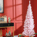 6FT Pink Pencil Pre - Lit Artificial Christmas Tree — 170 Warm White LEDs, 390 Tips, Slim - Monsta Online