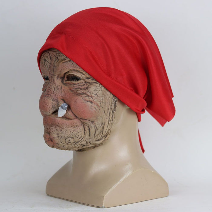 Halloween Grandma Scary Old Woman Mask – Funny Costume Party Prop for Little Red Hood Cosplay - Monsta Online