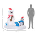 6FT Prelit Inflatable Polar Bear & Penguin Fishing on Board with LED Lights - Outdoor Christmas Decoration - Monsta Online