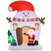 7.5FT Prelit Inflatable Santa's Snowman House with Christmas Tree & Gifts and LED Lights - Outdoor Christmas Decoration - Monsta Online