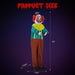 6ft Animatronic Halloween Clown – Motion and Sound Activated with Yellow Glowing Eyes and Shaking Head - Monsta Online