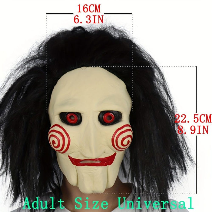 Halloween Saw Horror Jigsaw Mask – Scary Latex Killer Cosplay Mask for Parties - Monsta Online
