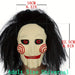 Halloween Saw Horror Jigsaw Mask – Scary Latex Killer Cosplay Mask for Parties - Monsta Online
