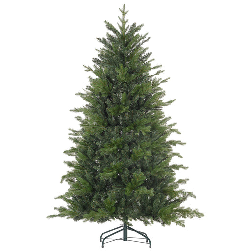 6FT Flocked Artificial Christmas Tree — 1821 Tips, Unlit, Auto - Open Hinged, Wide Full Shape, Metal Base - Monsta Online