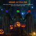 5.2ft Sound Activated Halloween Animatronic Black Witch – with Color - Changing LED Head and Creepy Sounds - Monsta Online