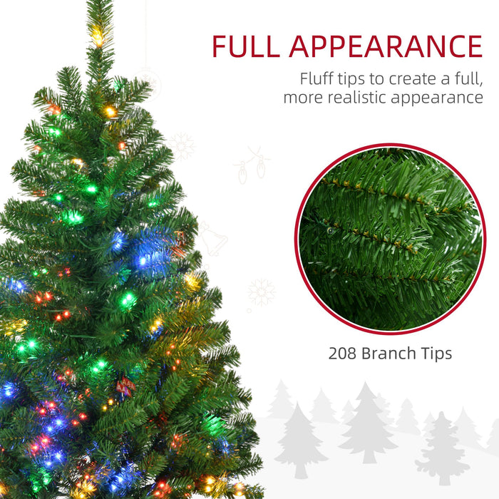 4FT Pre - Lit Artificial Christmas Tree — 100 LEDs, 208 Tips, Auto - Open, 3 Light Modes, Warm White or Multi - Color - Monsta Online