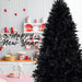 9FT Pre - Lit Black Artificial Christmas Tree — 3176 PE/PVC Tips, 750 Lights, Hinged - Monsta Online