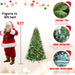 6FT Artificial Christmas Tree — 1339 Tips, PE+PVC, Full Shape, Hinged, Metal Stand - Monsta Online