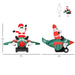 7.3FT LED Santa Flying Airplane Christmas Inflatable Outdoor Decoration - Monsta Online