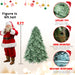 6FT Unlit Blue Spruce Artificial Christmas Tree — 1878 PE/PVC Tips, Hinged Metal Stand - Monsta Online
