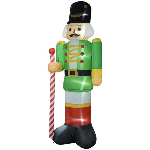 12FT Prelit Inflatable Green Nutcracker Soldier with LED Lights - Outdoor Christmas Decoration - Monsta Online