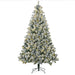 7.5FT Snow Flocked Pre - Lit Artificial Christmas Tree — 550 Dual - Color LEDs, 7 Modes, 1149 Tips, Auto - Open - Monsta Online