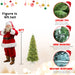 4FT Pre - Lit Slim Pencil Artificial Christmas Tree — 150 Warm LED, 424 Tips, Hinged, Metal Stand - Monsta Online