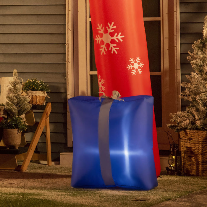 9FT Prelit Inflatable Christmas Arch with Santa Claus Riding Sleigh and LED Lights - Outdoor Decoration - Monsta Online