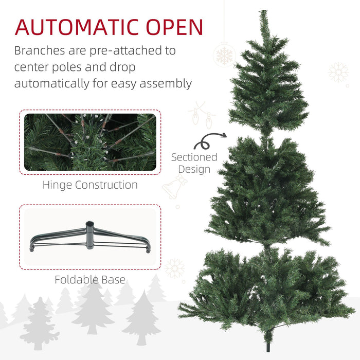 7.5FT Artificial Christmas Tree — 1346 Tips, Auto - Open Hinged, Full Shape, Steel Base - Monsta Online