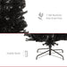 8FT Black Pencil Artificial Christmas Tree — 1168 Tips, Slim Space - Saving, Unlit, Steel Base - Monsta Online