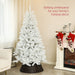6FT White Artificial Christmas Tree — 1000 Tips, Unlit, Auto - Open Hinged, Wide Full Shape, Steel Base - Monsta Online
