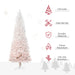 7FT Pink & White Ombre Pencil Artificial Christmas Tree — 616 Tips, Unlit, Auto - Open Hinged, Steel Base - Monsta Online