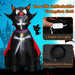 4.7ft Inflatable Halloween Vampire Cat with Red Cloak and LED Lights - Monsta Online